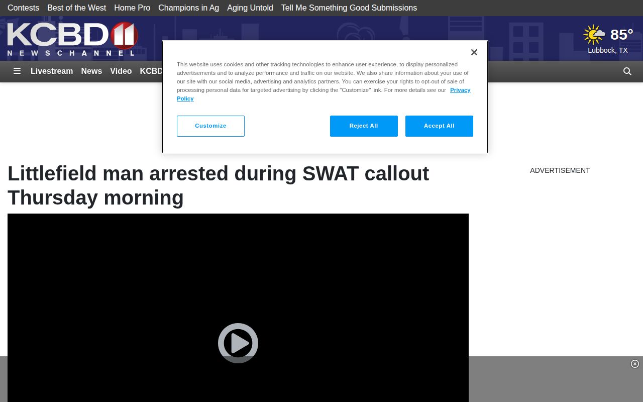 Lamb County booking record context from a KCBD Littlefield arrest story